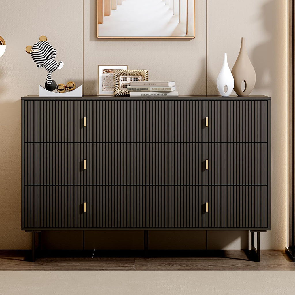 Black 6 Drawer Dresser H48988