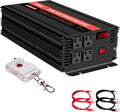 2000 Watt 12V DC to 110v/120v AC Power Inverter with 4 AC Outlets and USB Output F447
