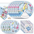 Large Paper Plates, Dessert Plates, Napkins & Table cover Birthday Tableware Set E192827