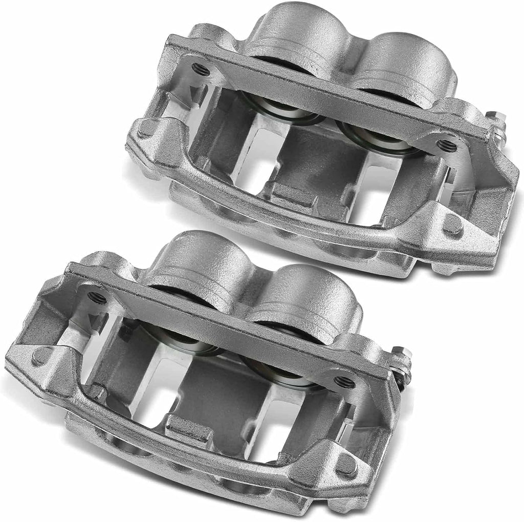 Disc Brake Caliper Assembly with Bracket Front Left Driver Side Pack of 2 T7715
