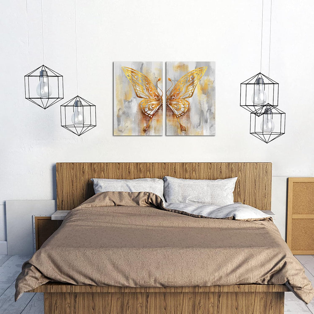 Butterfly Wings Canvas Prints Framed Artwork 16x24 Inch H9379