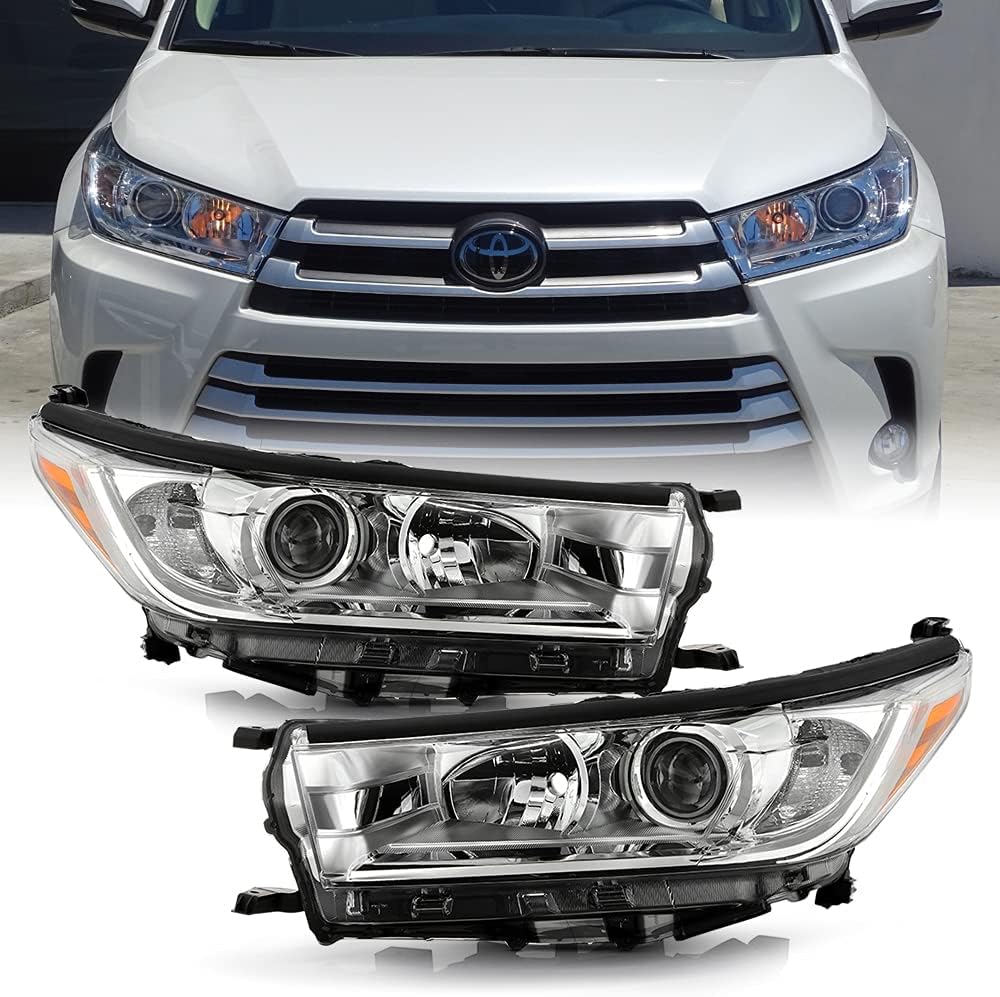2017-2019 Toyota Highlander Projector Headlights Pair Set Left+Right E51982