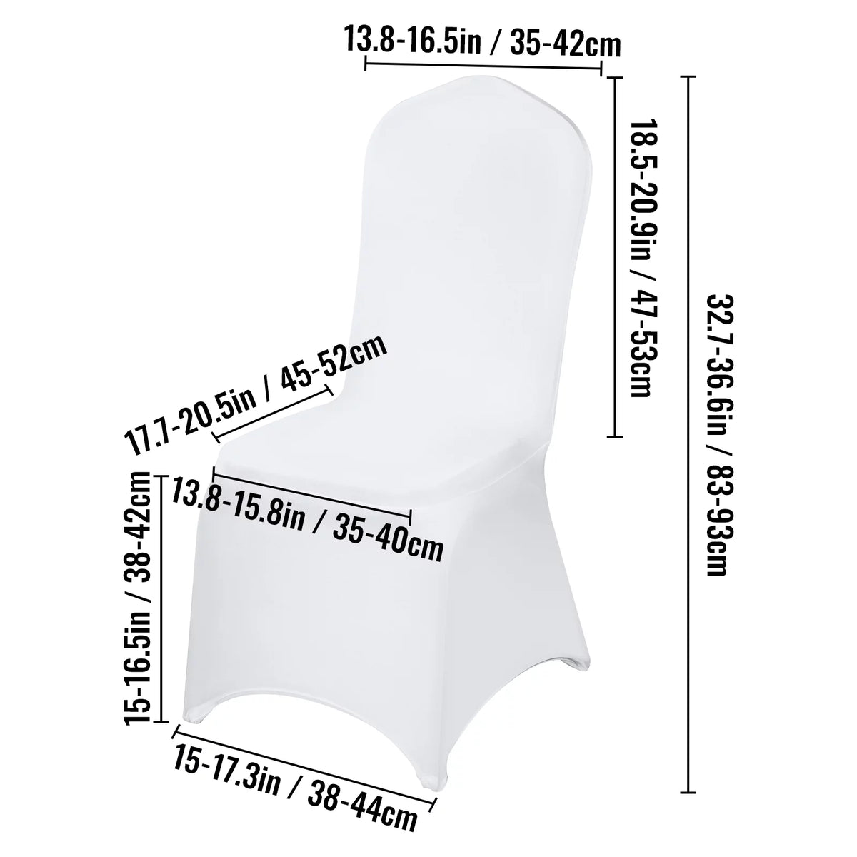 White Spandex Chair Covers 100 PCS Q799866