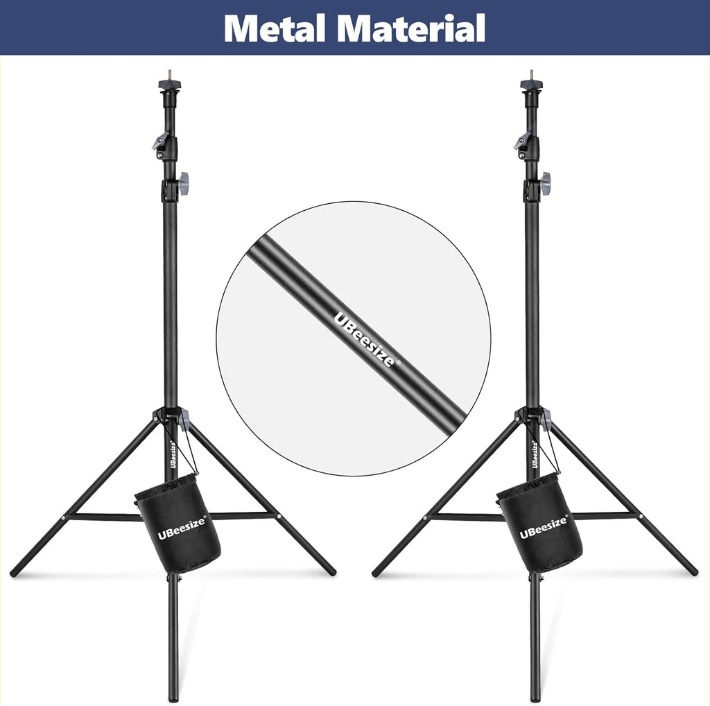 Photo Backdrop Stand System Kit, 7 x 10 ft Adjustable with Clamps, Crossbars, Sandbags, Carrying Bag S600