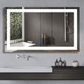 60 x 36 Inch Illuminated LED Bathroom Mirror with Smart Button, Anti Fog, Dimmable, Bluetooth Speakers W399099