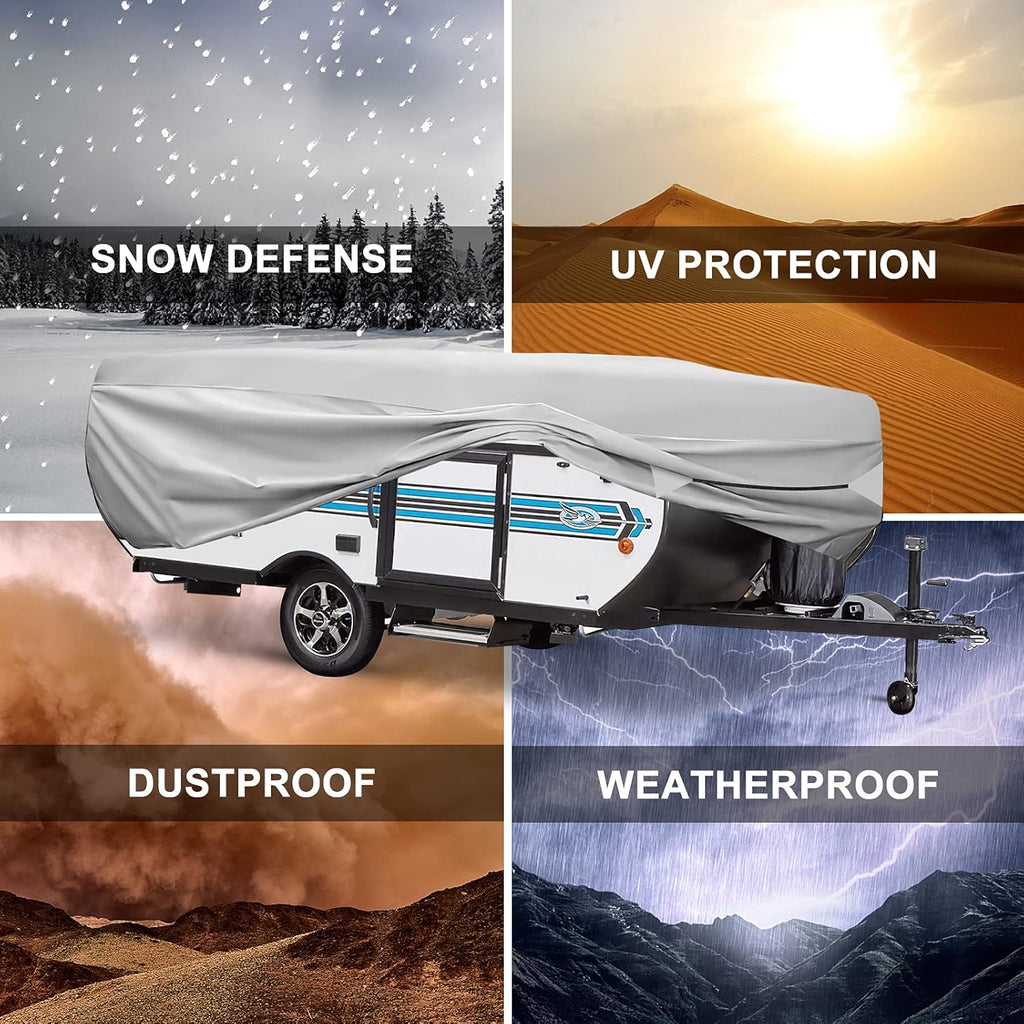 520D Oxford Pop-Up Camper Cover Fits 16'-18' Waterproof UV-Proof J5096