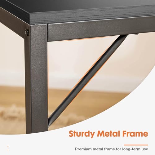 Modern Minimalist Writing Desk with 2 Drawers Storage Particle Board (40in) R929