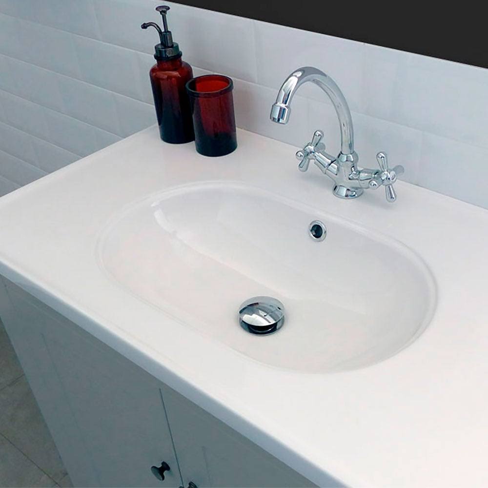 32x22 Grey Bathroom Vanity Cabinet Set with Ceramic Counter Top H97501