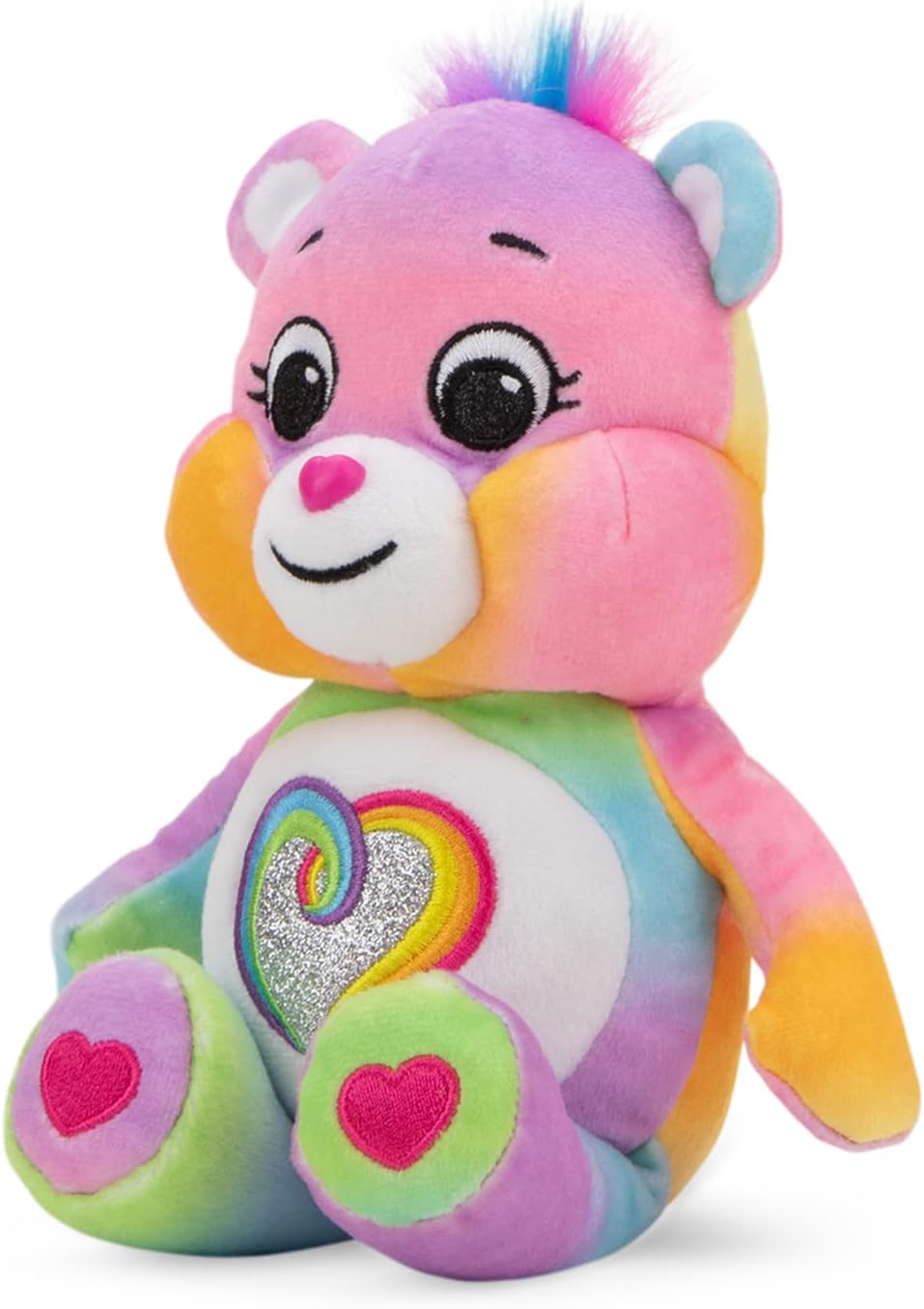 9" Tie Dye Glitter Plush Stuffed Animal D707777