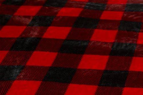 Twin Plush Plaid Bedding Set E52463
