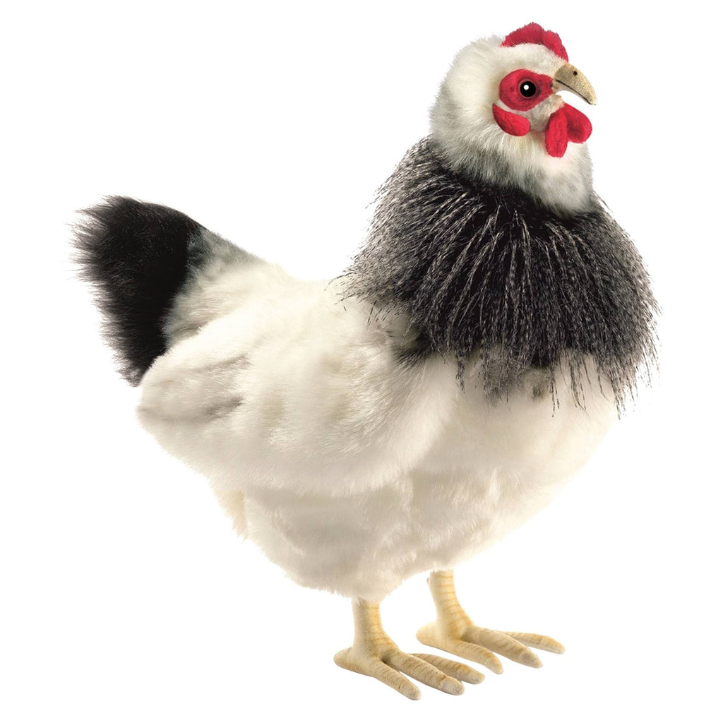 Black and White French Hen Plush V8685