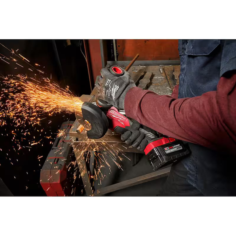 18-Volt Lithium-Ion Brushless Cordless 4-1/2 in./5 in. Grinder with Starter Kit E128