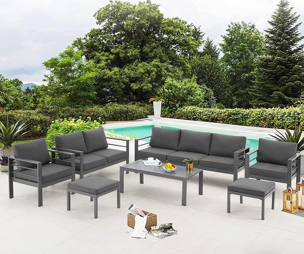 7 Pieces Aluminum Sectional Sofa V375