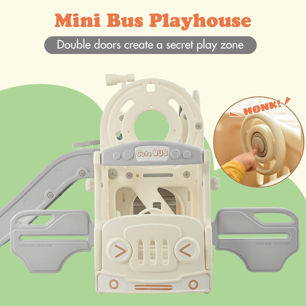 9 in 1 Kids Slide Playset with Basketball Hoop O567