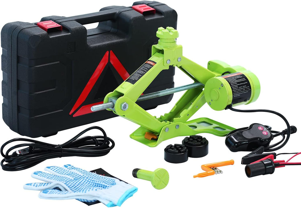 Electric Car Jack 3 Ton 12V Scissor Jack Portable Car Lift Tire Change Kit O5996
