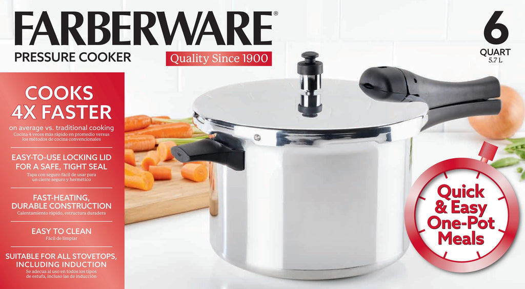 6-Quart Aluminum Stovetop Pressure Cooker B105593