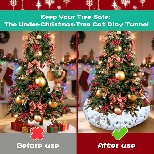 Christmas Snowflake Print Cat Tunnel R82915