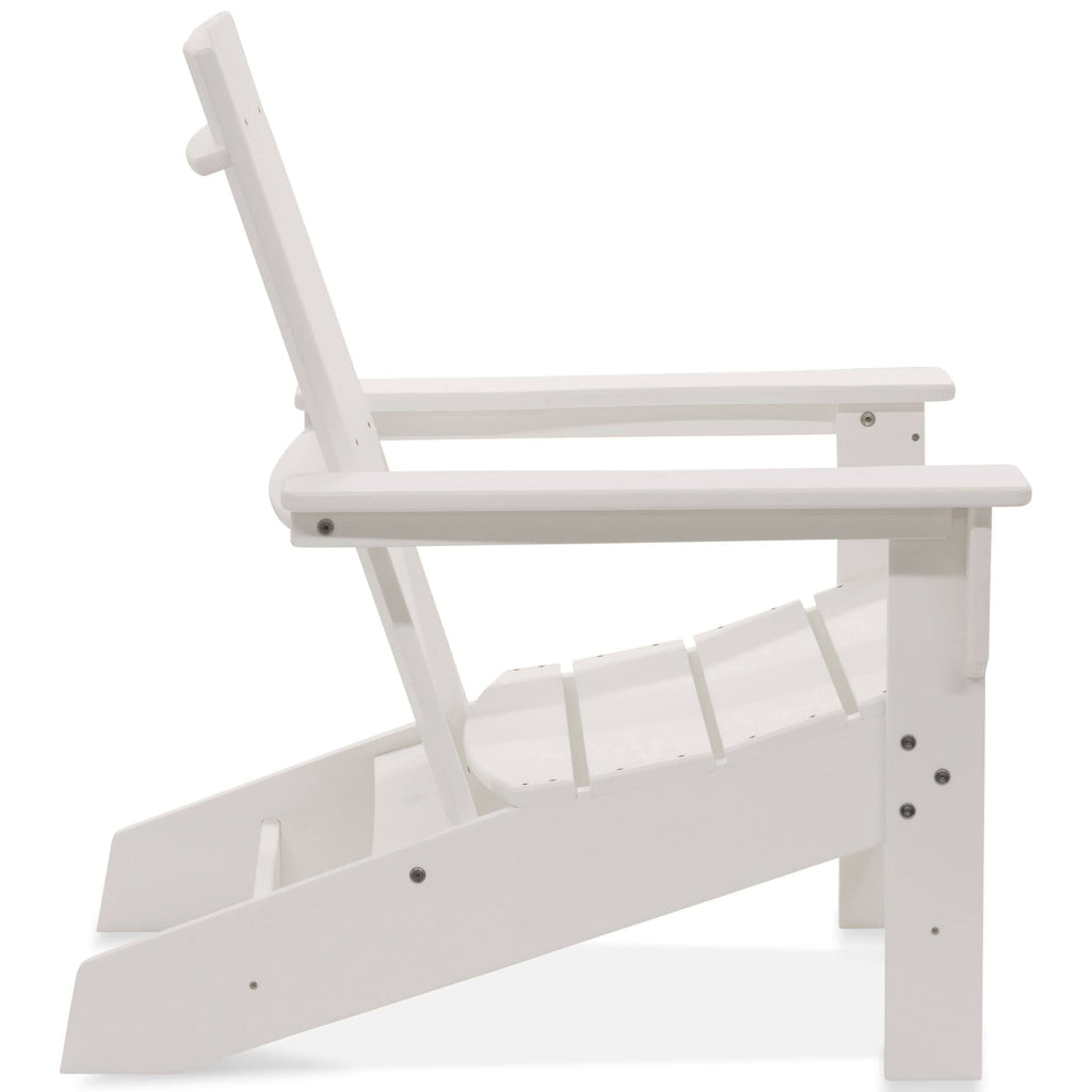 White Recycled Plastic Adirondack Chair K4994