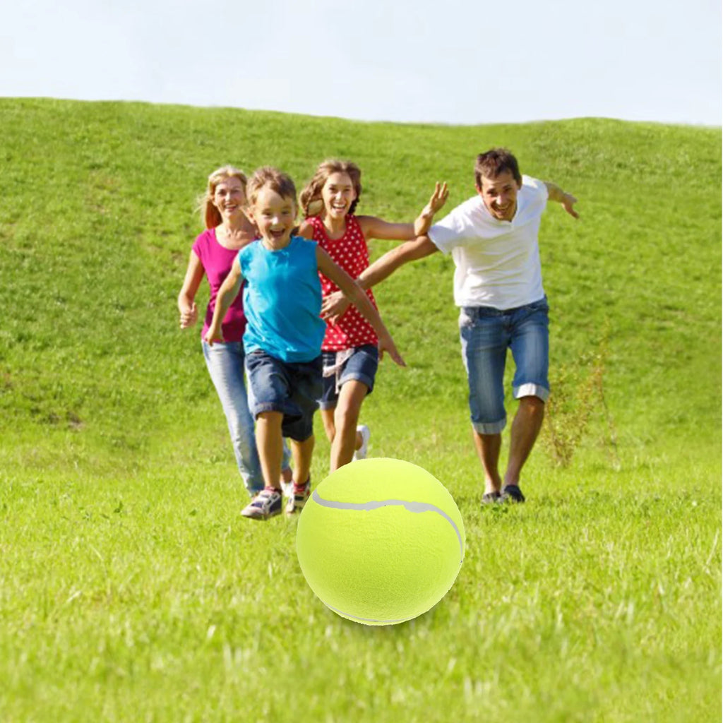 20cm Inflatable Flannel Tennis Ball Yellow J299