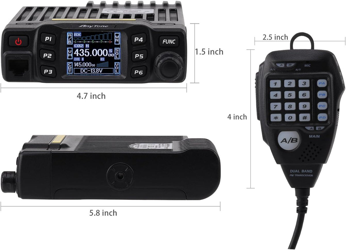 Dual Band Transceiver Mobile Radio VHF/UHF Two Way Radio C907