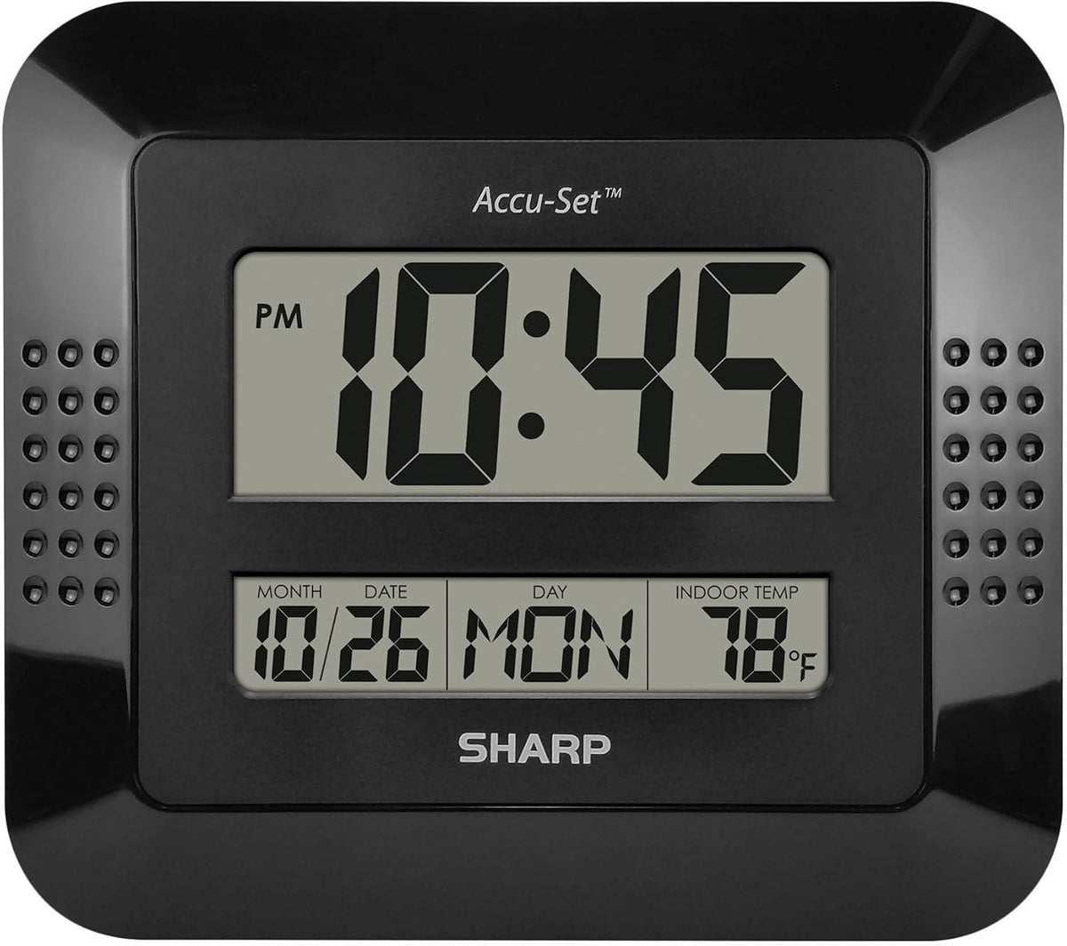 Analog Wall Clock with Indoor Temperature Display and Calendar Display Y59690