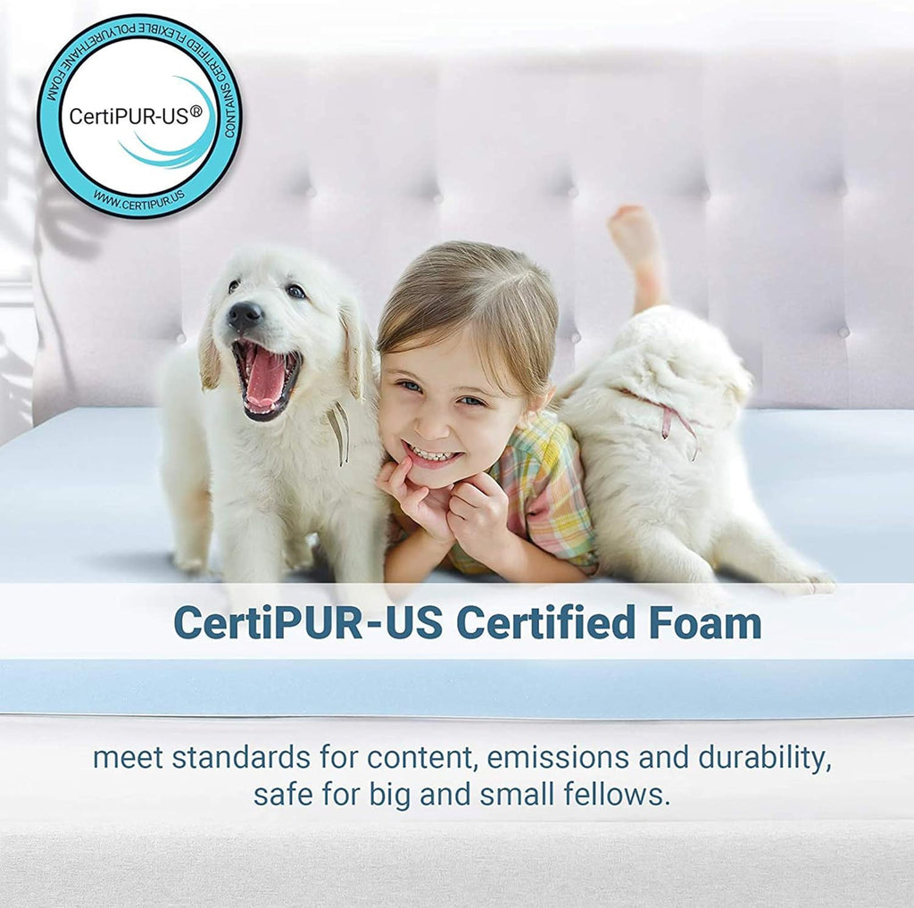 2.5 Inch California King Gel Infused Memory Foam Mattress Topper Pack of 2 H343