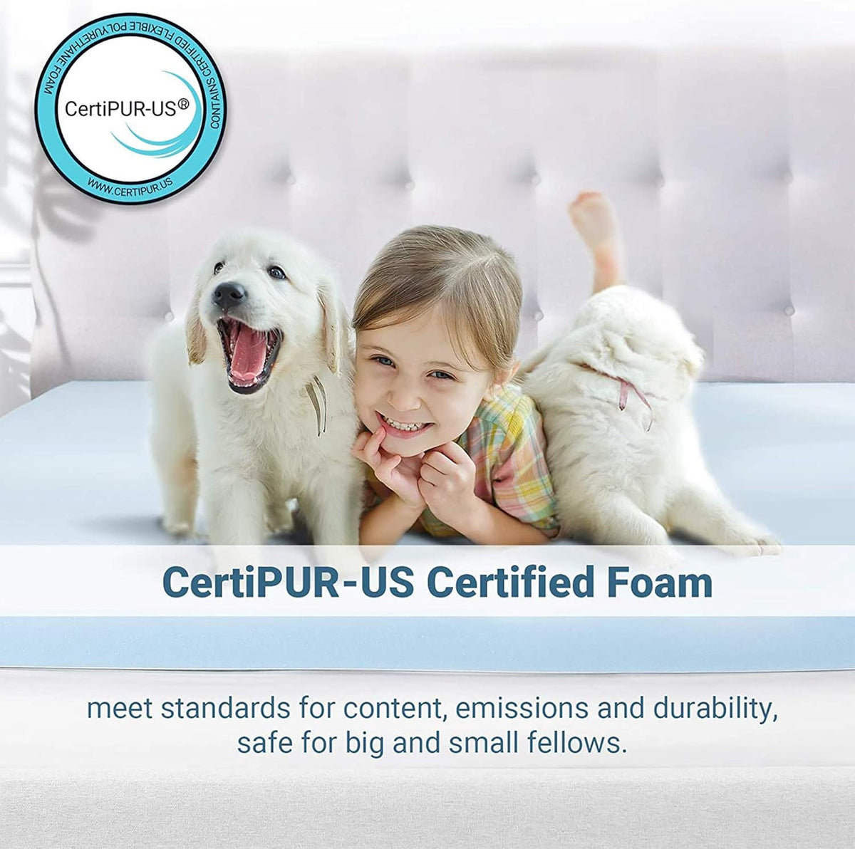 2.5 Inch California King Gel Infused Memory Foam Mattress Topper Pack of 2 H343