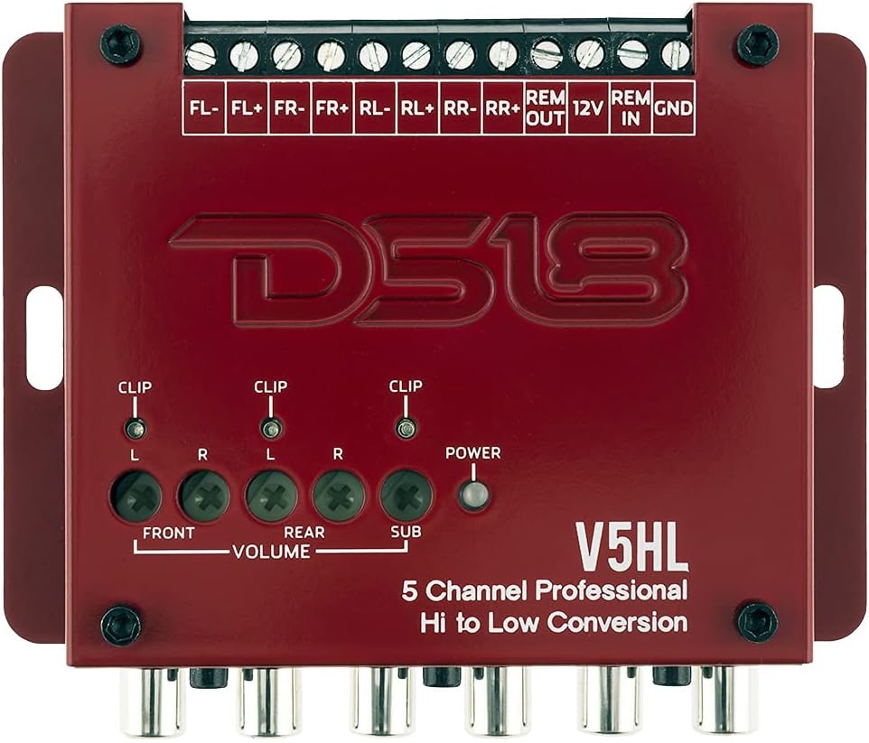 5-Channel Line Out Converter with RCA Adapter, Pack of 2 Z5197