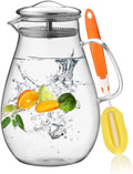 64 Ounces Glass Pitcher with Lid and Handle K541