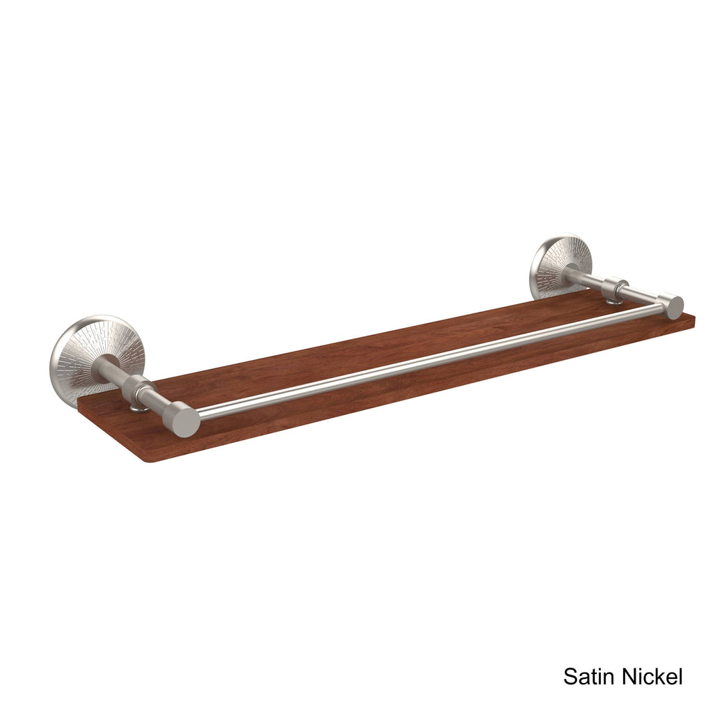 22 in. Solid Ironwood Shelf with Gallery Rail Venetian Bronze H650535