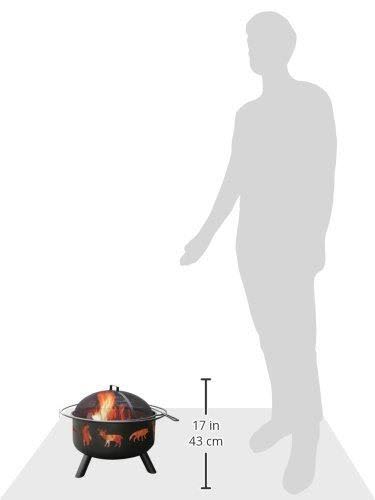 Black Wildlife Fire Pit J24523