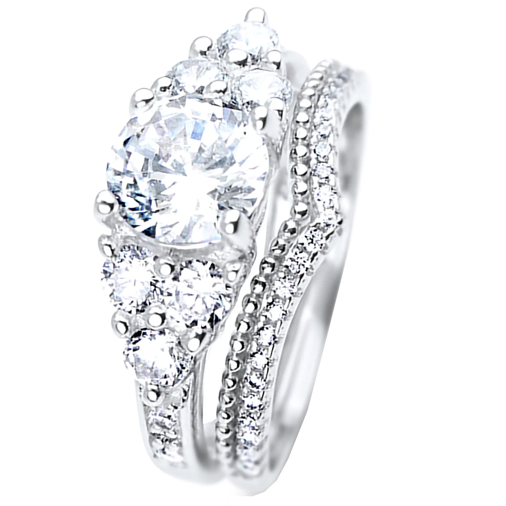 CZ Engagement Ring Set Size 7 E78168