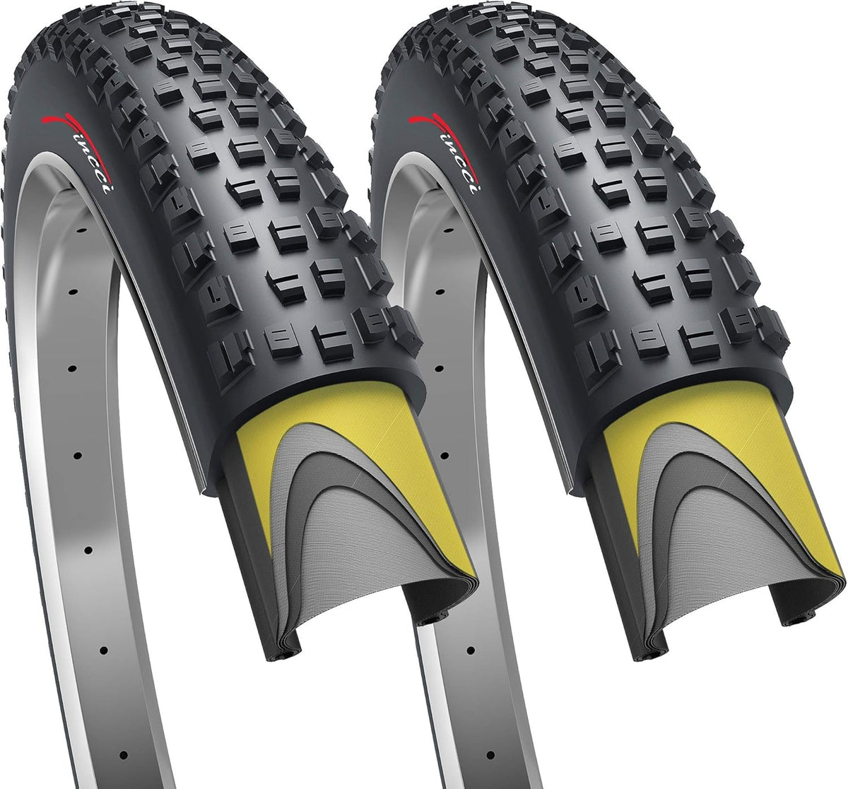 Pair 27.5 x 2.35 Inch 60 TPI Foldable All Mountain Enduro Tires with Nylon Protection T669
