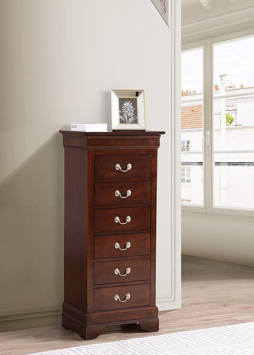 7 Drawer Lingerie Chest in Cappuccino Q860