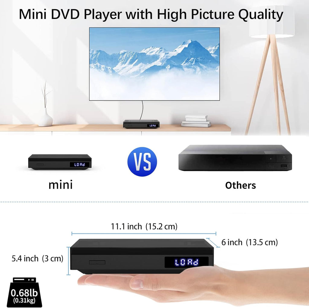 Compact HDMI DVD Player with Remote Control G6396