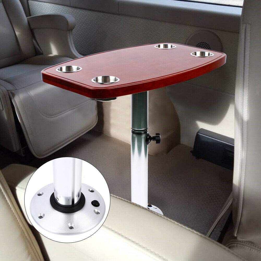 Adjustable Pedestal Table with 4 Cup Holders H100