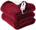 Red 50x60 inches Electric Heated Blanket Throw S696792