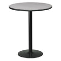 36 inch Round Bar Height Table Silver Top Black Base U7697
