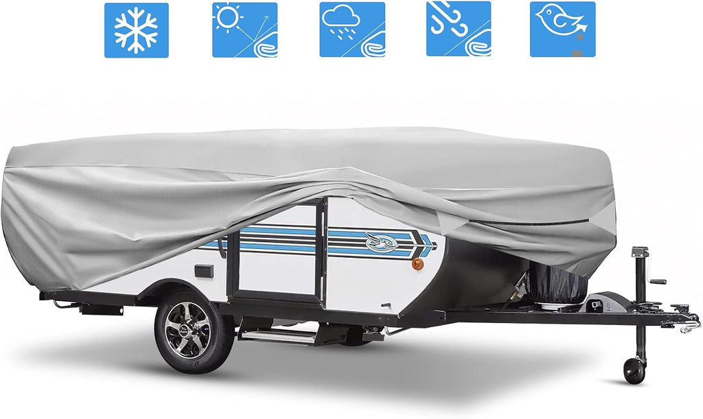 520D Oxford Pop-Up Camper Cover Fits 16'-18' Waterproof UV-Proof J5096
