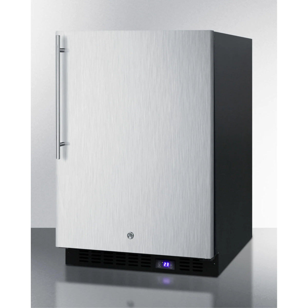 Black Stainless Steel Door All-Freezer with Digital Thermostat I595