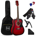 41in Full Size All Wood Acoustic Guitar Starter Set with Case J613