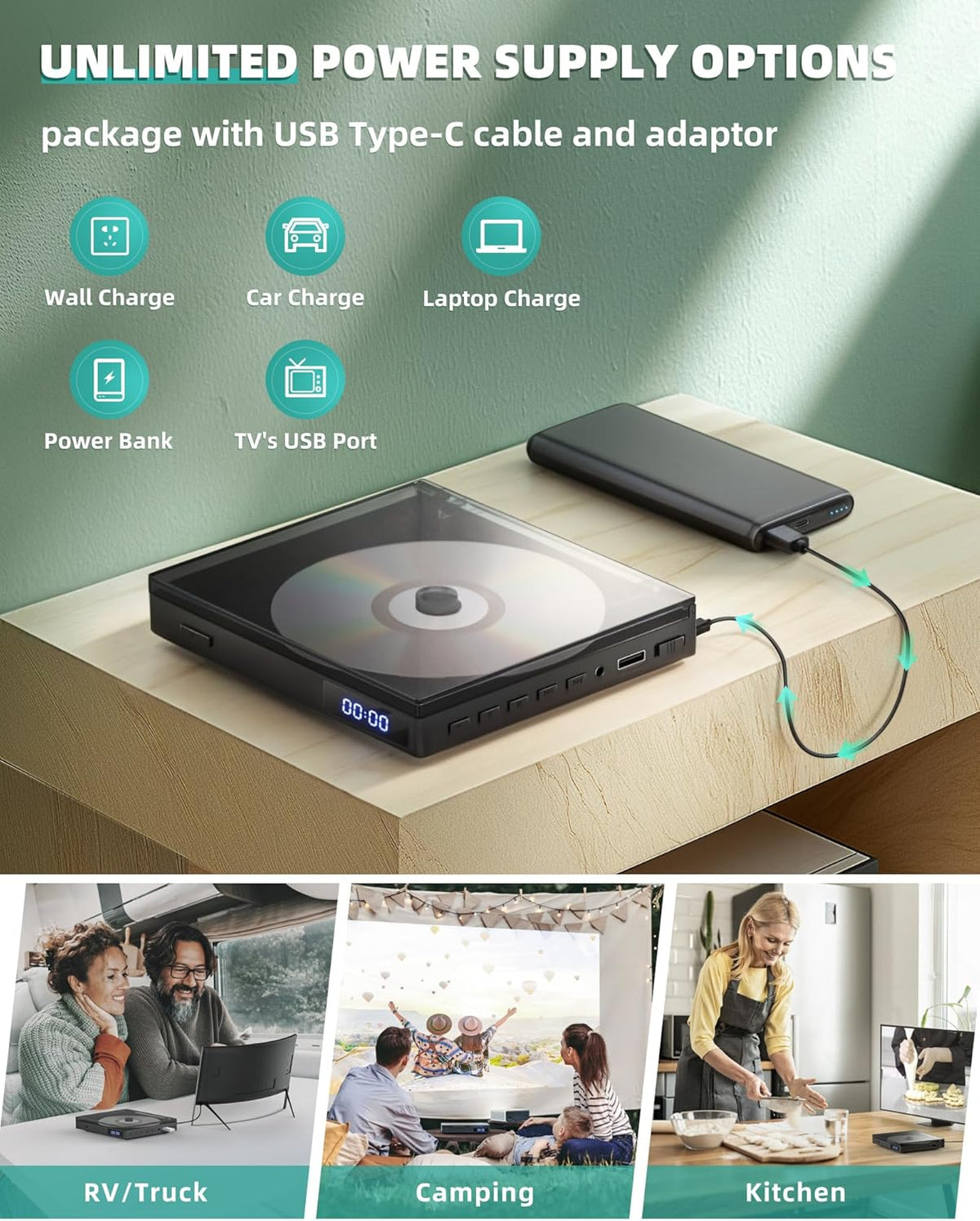 Compact HDMI DVD Player with Remote Control G6396