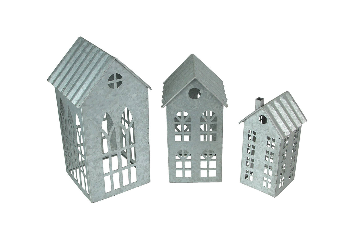 Set of 3 Metal Candle Holders R79919