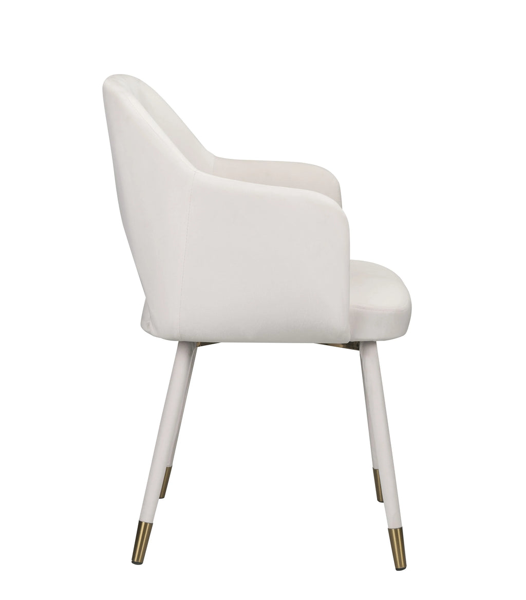 Cream Velvet Accent Chair R254