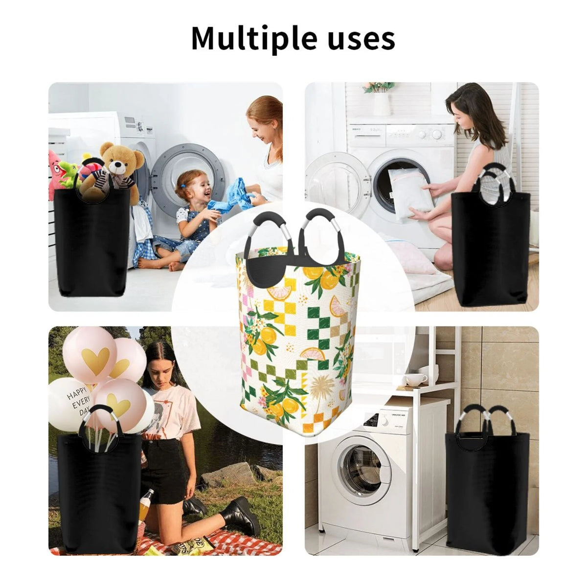 Large Canvas Fabric Laundry Hamper X18593