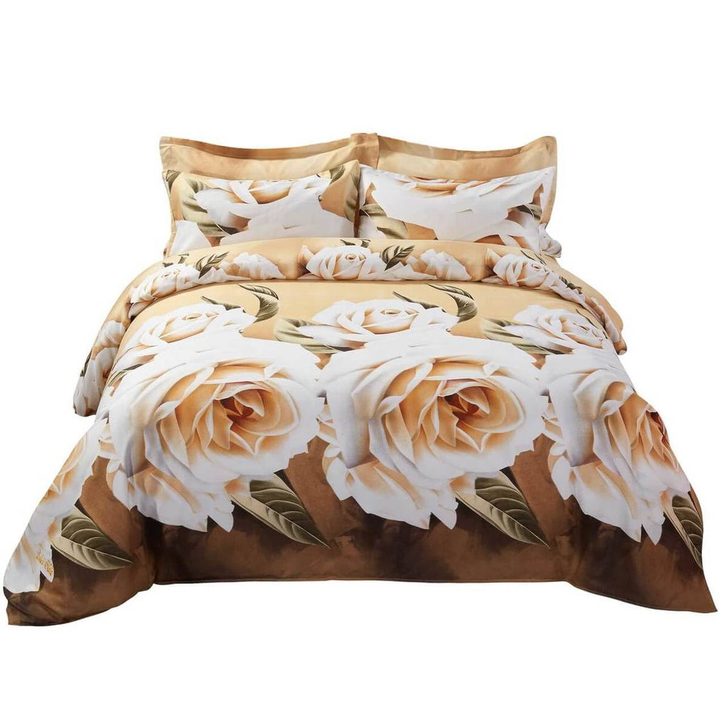 Queen Size Floral Bedding Duvet Cover Set V489100
