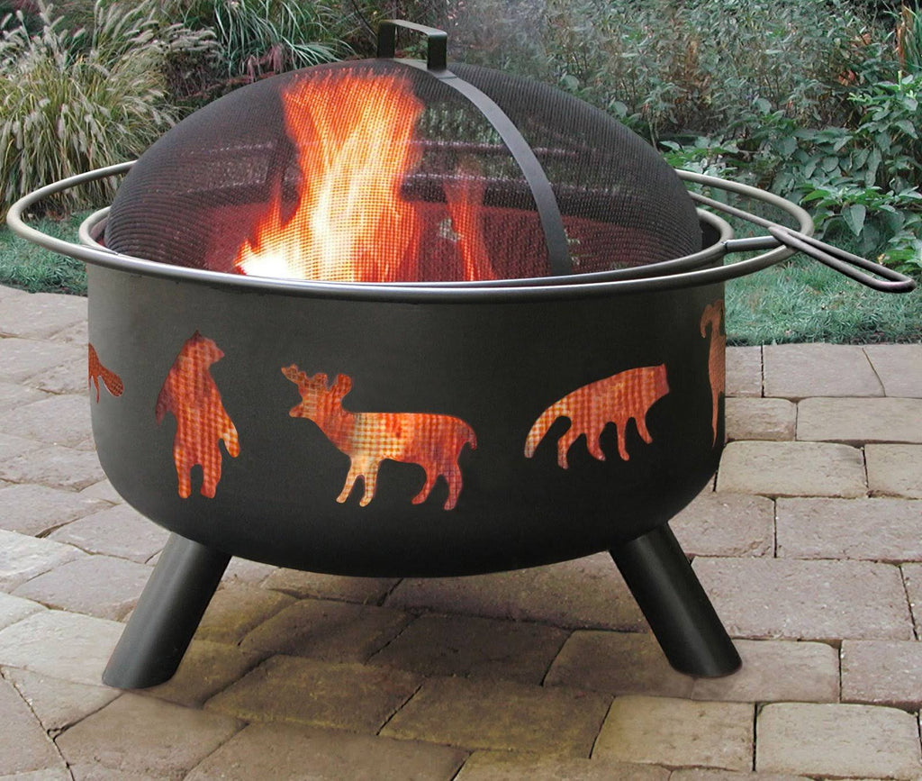 Black Wildlife Fire Pit J24523