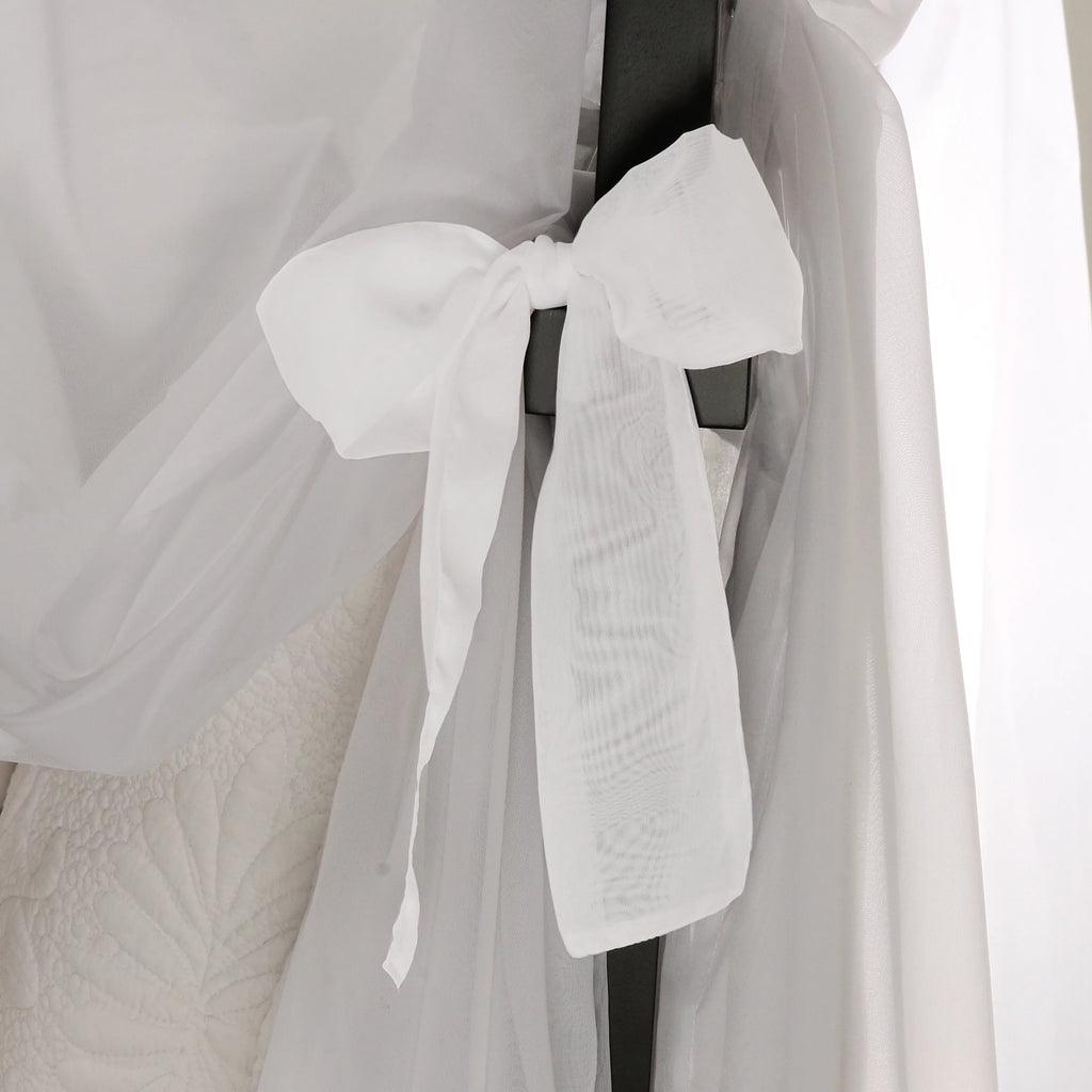 White Four-Poster Bed Canopy, 8 Count V3007