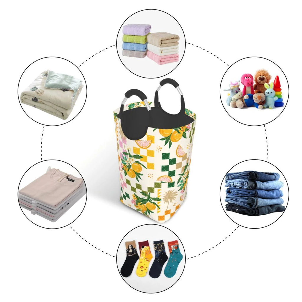 Large Canvas Fabric Laundry Hamper X18593