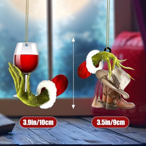 Reindeer Christmas Ornaments 3D Resin Family of 4 O463348